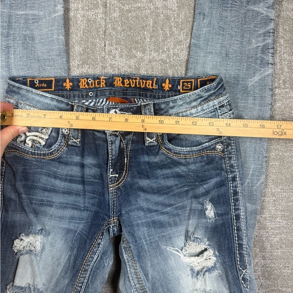 Rock Revival Arda Distressed Skinny Jean Women Size 25 - Picture 2 of 8